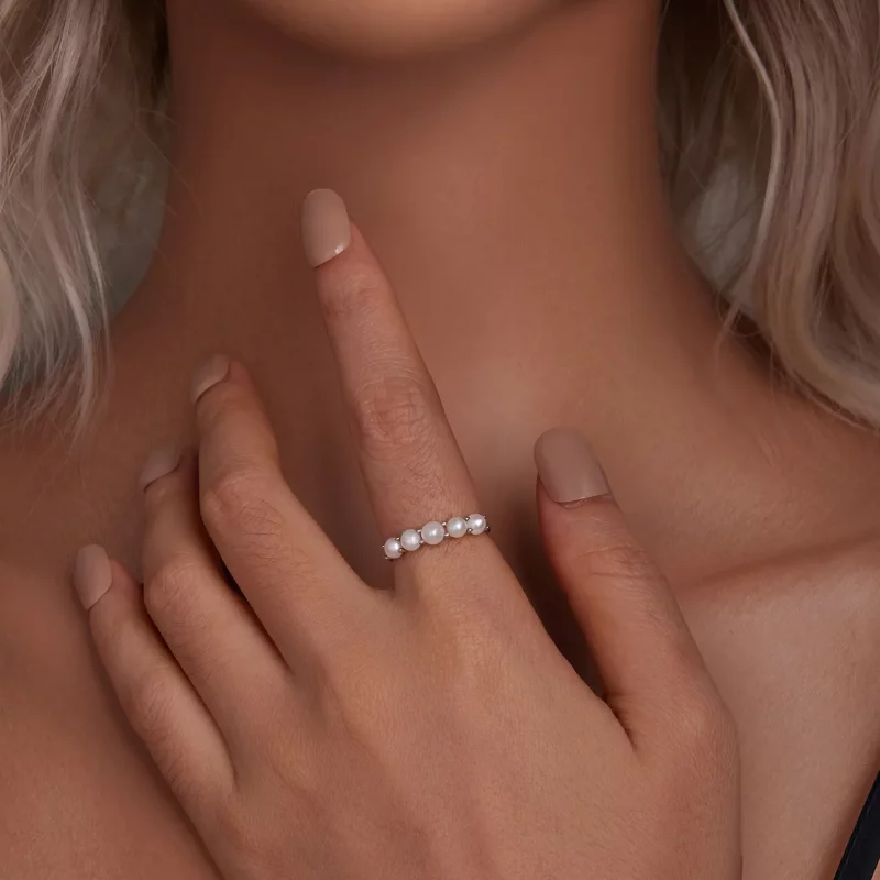 (afbeelding voor) PANDORA Stijl Natuurlijke Parel Ring - BSR510 - Bekijken 5