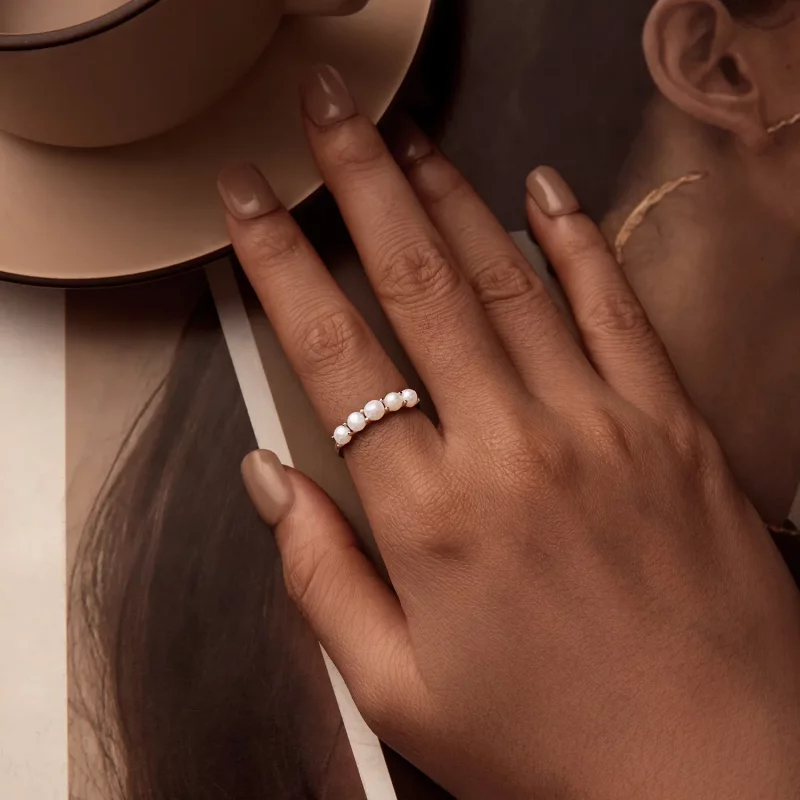 (afbeelding voor) PANDORA Stijl Natuurlijke Parel Ring - BSR510 - Bekijken 6