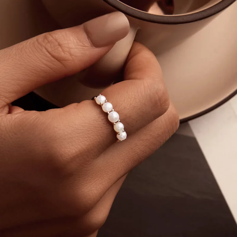 (afbeelding voor) PANDORA Stijl Natuurlijke Parel Ring - BSR510 - Bekijken 7