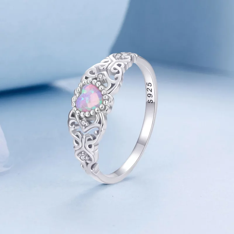 (afbeelding voor) PANDORA Stijl Roze Opaal Ring - BSR512 - Bekijken 2