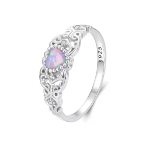 PANDORA Stijl Roze Opaal Ring - BSR512 (afbeelding voor) PANDORA Stijl Roze Opaal Ring - BSR512