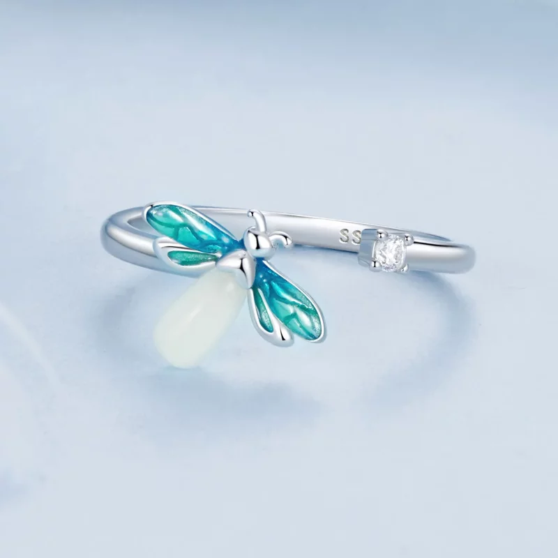 (afbeelding voor) PANDORA Stijl Glimworm Open Ring - BSR514-E - Bekijken 3
