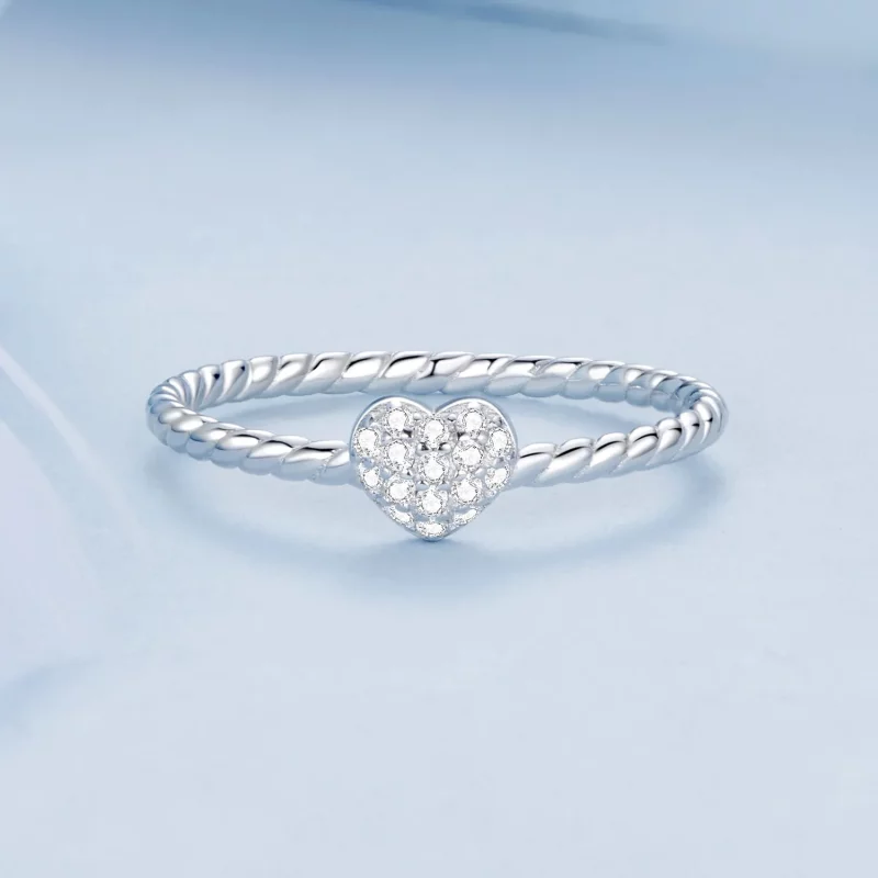 (afbeelding voor) PANDORA Stijl Schitterend Hart Ring - BSR516 - Bekijken 3