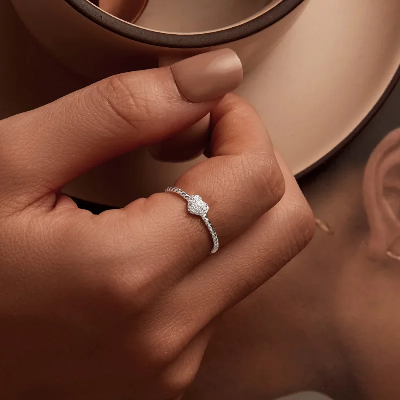(afbeelding voor) PANDORA Stijl Schitterend Hart Ring - BSR516 - Bekijken 7