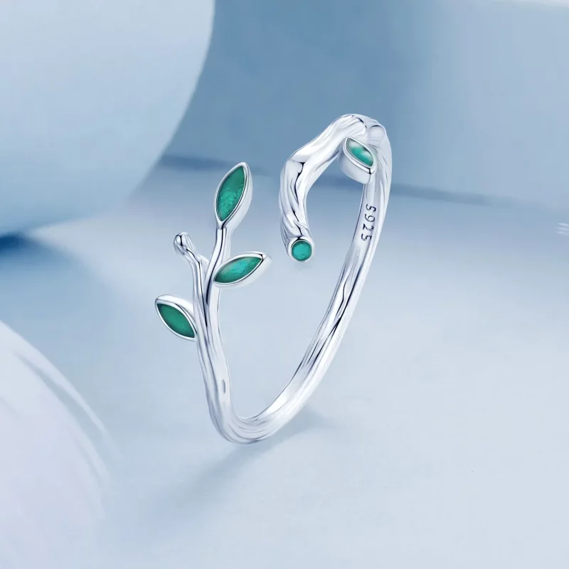 (afbeelding voor) PANDORA Stijl Blad Open Ring - BSR517-E - Bekijken 2