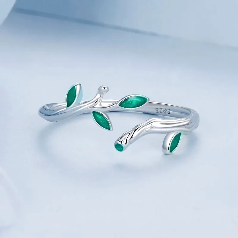 (afbeelding voor) PANDORA Stijl Blad Open Ring - BSR517-E - Bekijken 3
