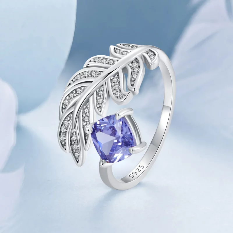 (afbeelding voor) PANDORA Stijl Veren Open Ring - BSR518-E - Bekijken 2