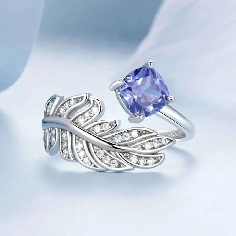 (afbeelding voor) PANDORA Stijl Veren Open Ring - BSR518-E - Bekijken 3