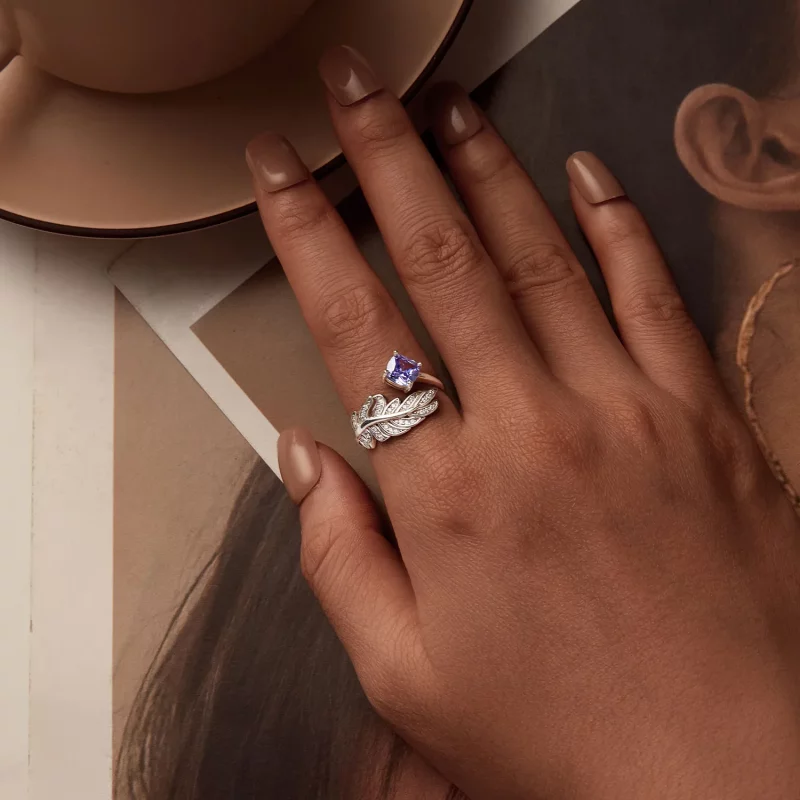 (afbeelding voor) PANDORA Stijl Veren Open Ring - BSR518-E - Bekijken 4
