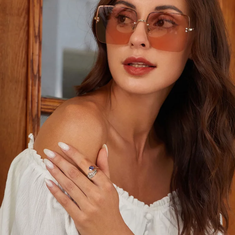 (afbeelding voor) PANDORA Stijl Veren Open Ring - BSR518-E - Bekijken 7