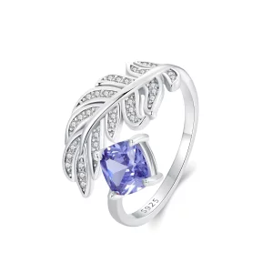 PANDORA Stijl Veren Open Ring - BSR518-E (afbeelding voor) PANDORA Stijl Veren Open Ring - BSR518-E