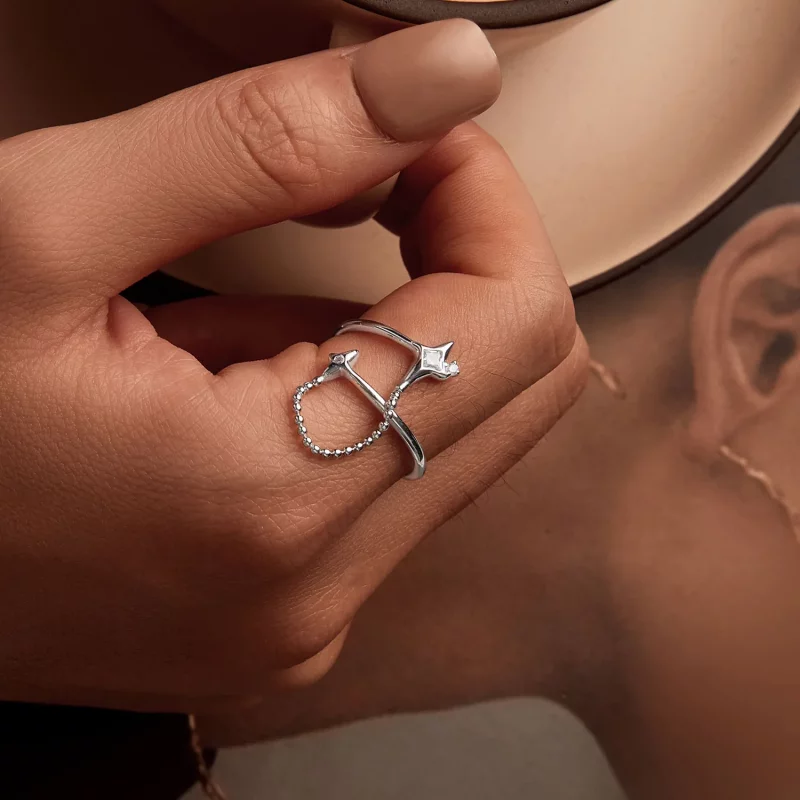 (afbeelding voor) PANDORA Stijl Starlight Open Ring - BSR519-E - Bekijken 5