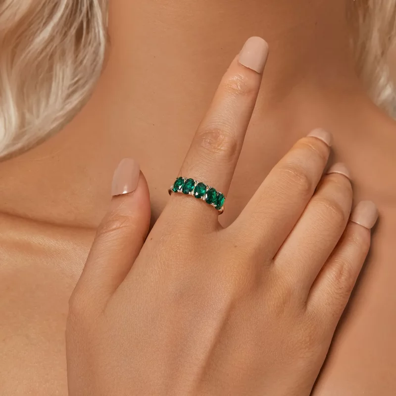 (afbeelding voor) PANDORA-stijl Luxueuze Groen Zirconium Ring - BSR522 - Bekijken 4