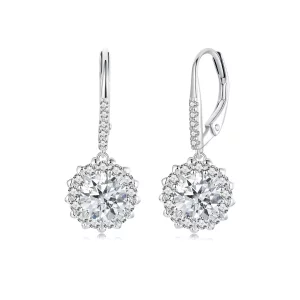 PANDORA-stijl Fonkelende 1 kt Moissanit Oorbellen (Twee Certificaten) - MSE046 (afbeelding voor) PANDORA-stijl Fonkelende 1 kt Moissanit Oorbellen (Twee Certificaten) - MSE046