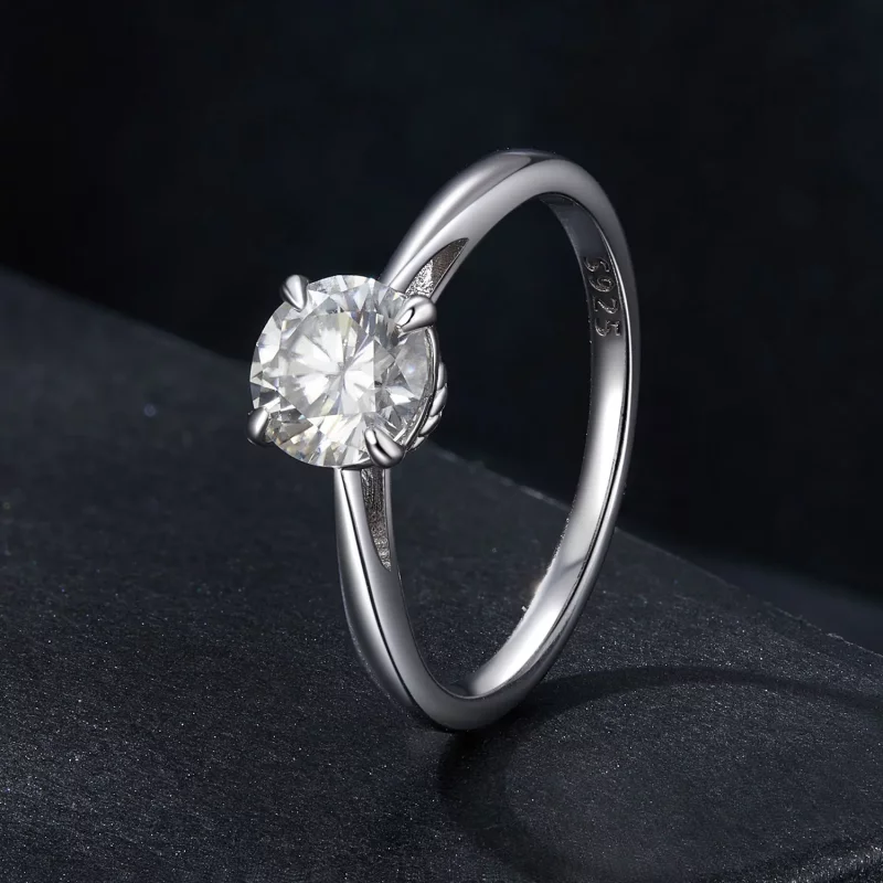 (afbeelding voor) PANDORA Stijl Fonkelende 1Ct Moissanite Ring (Eén Certificaat) - MSR044 - Bekijken 2