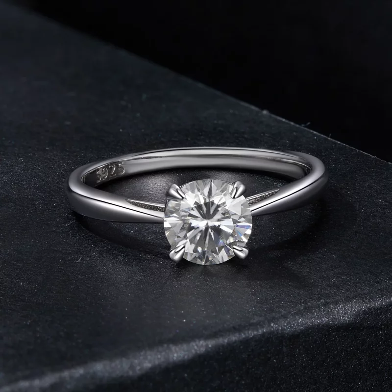 (afbeelding voor) PANDORA Stijl Fonkelende 1Ct Moissanite Ring (Eén Certificaat) - MSR044 - Bekijken 3
