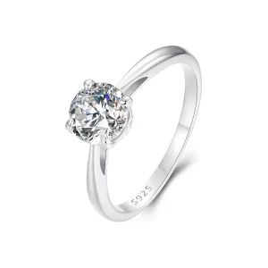 PANDORA Stijl Fonkelende 1Ct Moissanite Ring (Eén Certificaat) - MSR044 (afbeelding voor) PANDORA Stijl Fonkelende 1Ct Moissanite Ring (Eén Certificaat) - MSR044