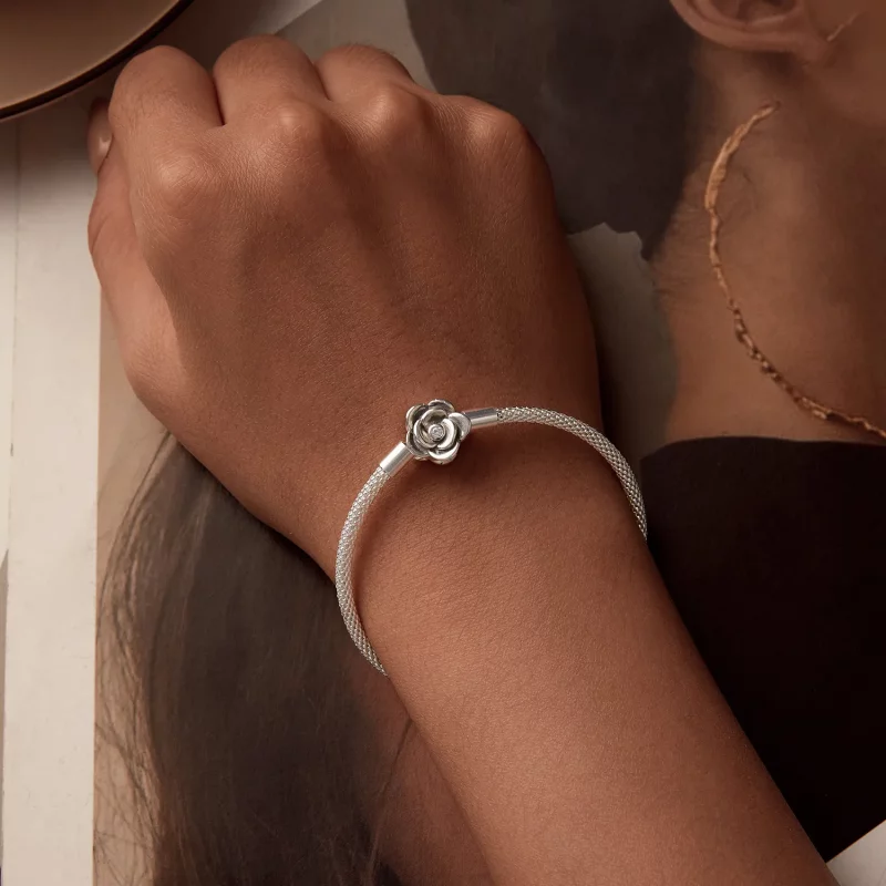 (afbeelding voor) PANDORA Stijl Rozenbasis Ketting Armband - SCB266 - Bekijken 5
