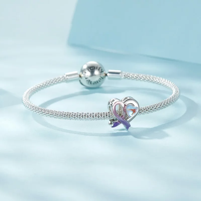 (afbeelding voor) PANDORA Stijl Roze Lint Charm - SCC2685 - Bekijken 5