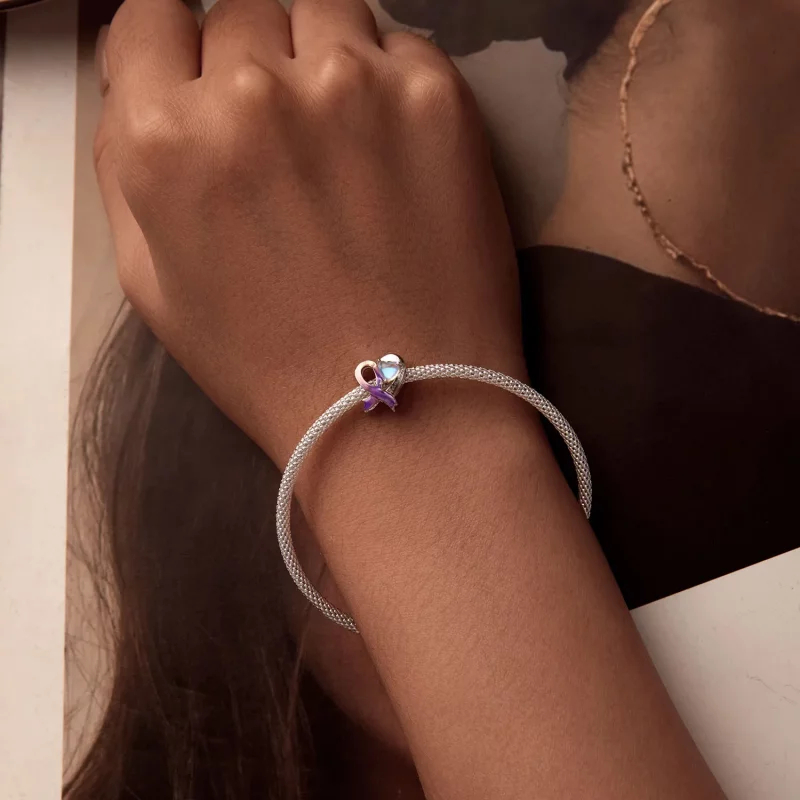 (afbeelding voor) PANDORA Stijl Roze Lint Charm - SCC2685 - Bekijken 6