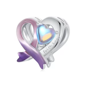 PANDORA Stijl Roze Lint Charm - SCC2685 (afbeelding voor) PANDORA Stijl Roze Lint Charm - SCC2685