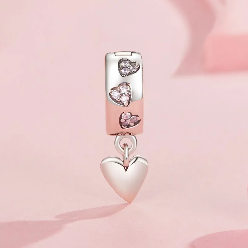 (afbeelding voor) PANDORA Stijl Slim Hart Siliconen Gesp Charme - SCC2694 - Bekijken 2