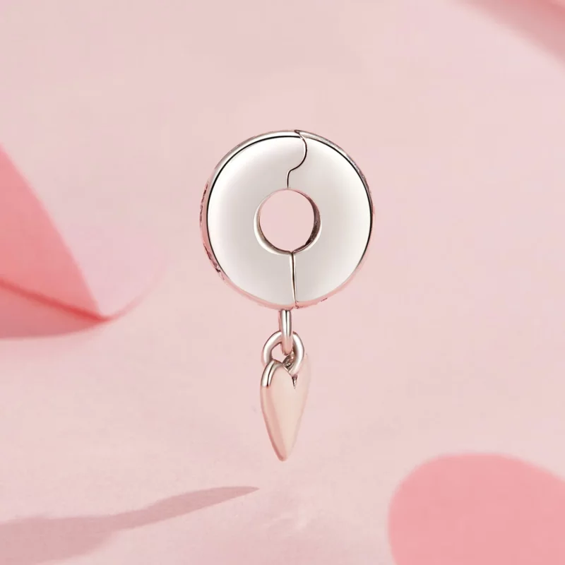 (afbeelding voor) PANDORA Stijl Slim Hart Siliconen Gesp Charme - SCC2694 - Bekijken 3