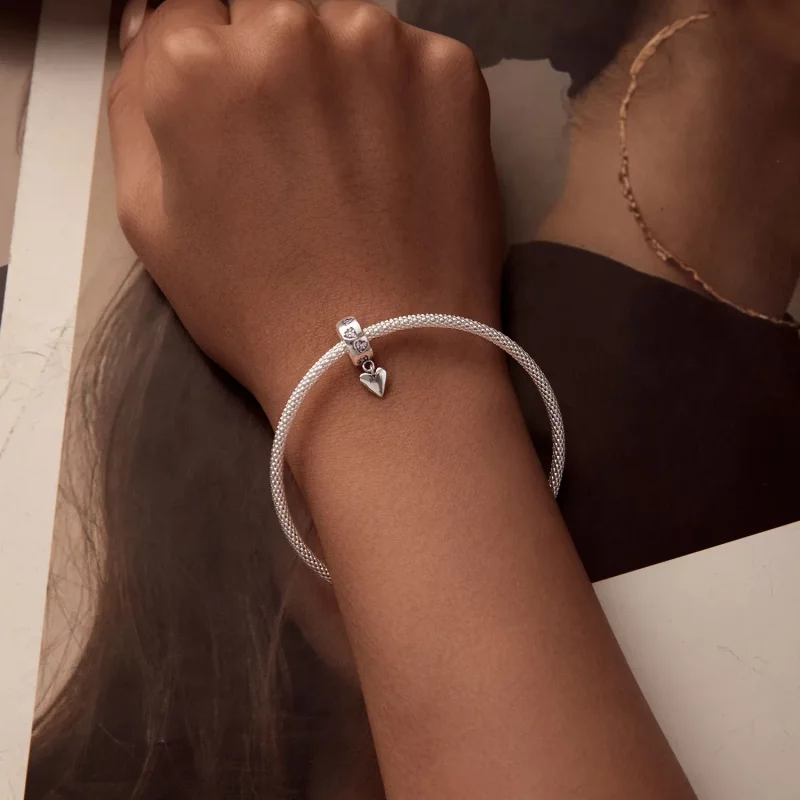 (afbeelding voor) PANDORA Stijl Slim Hart Siliconen Gesp Charme - SCC2694 - Bekijken 6