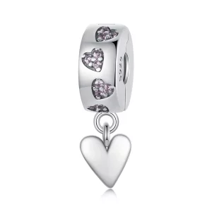 PANDORA Stijl Slim Hart Siliconen Gesp Charme - SCC2694 (afbeelding voor) PANDORA Stijl Slim Hart Siliconen Gesp Charme - SCC2694