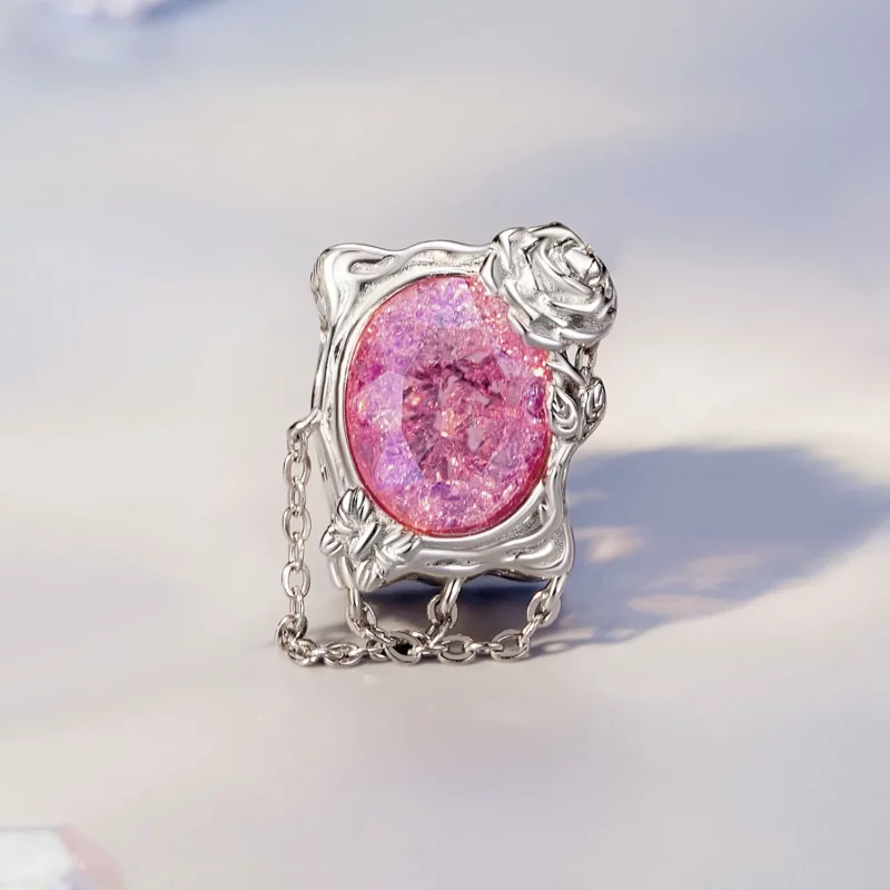 (afbeelding voor) PANDORA Stijl Verwelkte Olieverfschilderij Roos Charm - SCC2698 - Bekijken 2