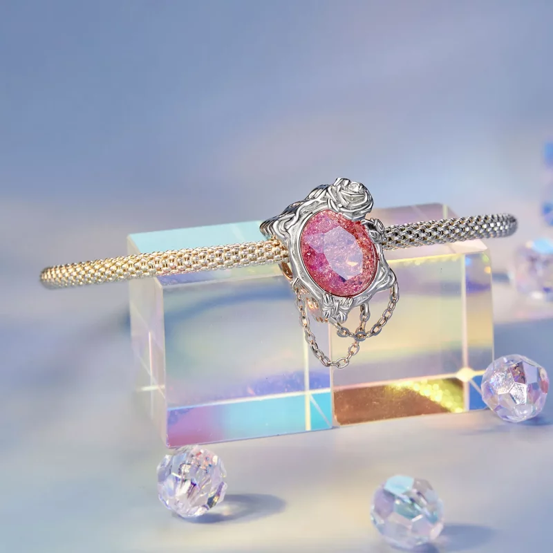 (afbeelding voor) PANDORA Stijl Verwelkte Olieverfschilderij Roos Charm - SCC2698 - Bekijken 3