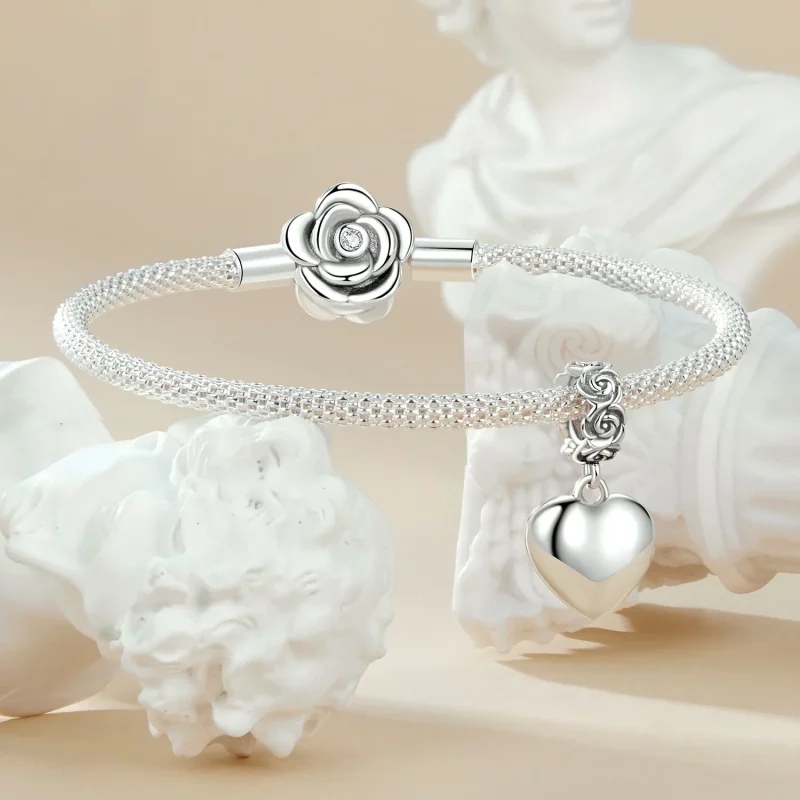 (afbeelding voor) PANDORA Stijl Romantische Roos Huwelijksaanzoek Box Hanger - SCC2701 - Bekijken 4