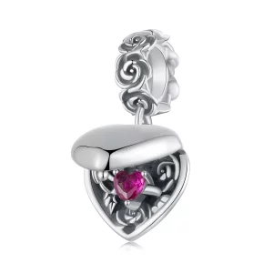 PANDORA Stijl Romantische Roos Huwelijksaanzoek Box Hanger - SCC2701 (afbeelding voor) PANDORA Stijl Romantische Roos Huwelijksaanzoek Box Hanger - SCC2701