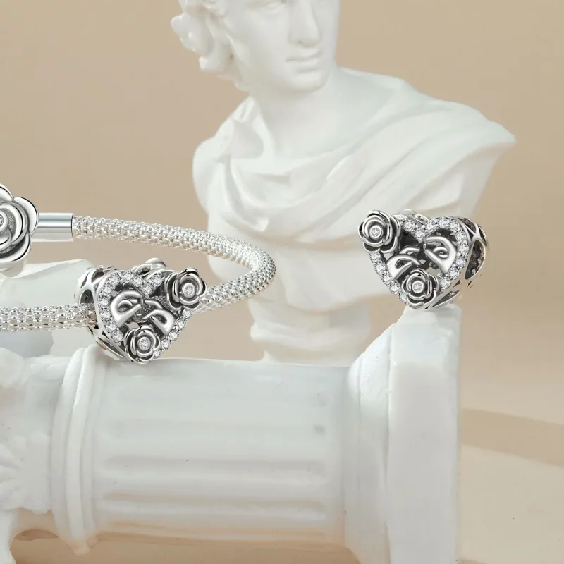 (afbeelding voor) PANDORA Stijl Romantisch Huwelijksaanzoek Herdenkings Charm - SCC2702 - Bekijken 4