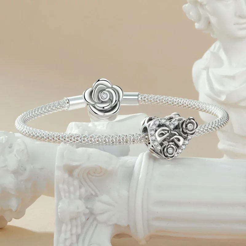 (afbeelding voor) PANDORA Stijl Romantisch Huwelijksaanzoek Herdenkings Charm - SCC2702 - Bekijken 5
