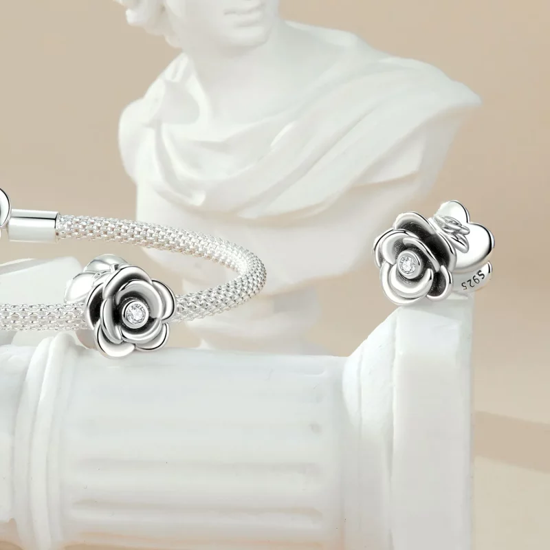 (afbeelding voor) PANDORA Stijl Roos Drie-Dimensionaal Charm - SCC2705 - Bekijken 4