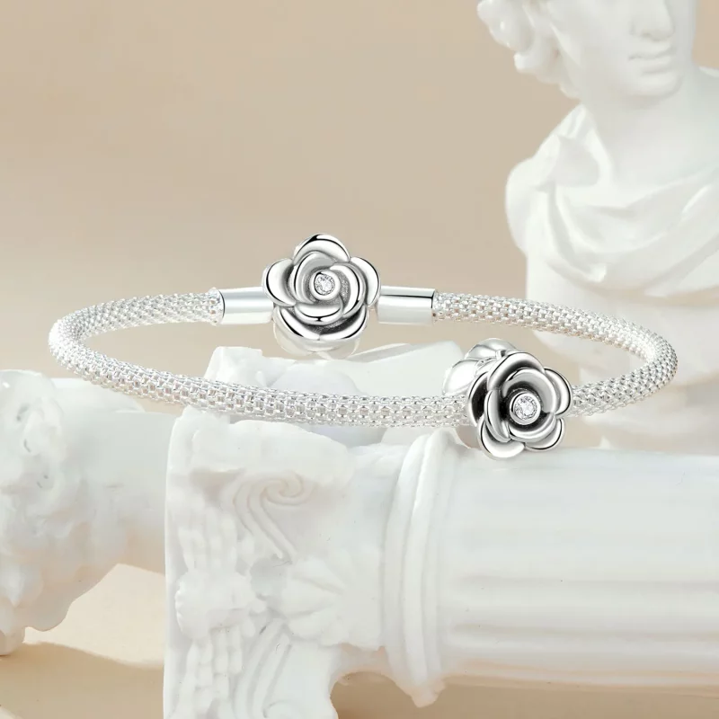 (afbeelding voor) PANDORA Stijl Roos Drie-Dimensionaal Charm - SCC2705 - Bekijken 5