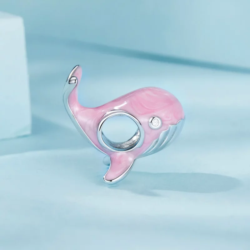 (afbeelding voor) PANDORA Stijl Roze Walvis Charm - SCC2707 - Bekijken 3