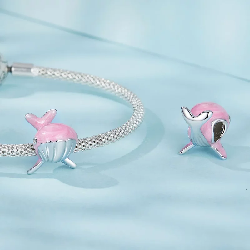 (afbeelding voor) PANDORA Stijl Roze Walvis Charm - SCC2707 - Bekijken 4