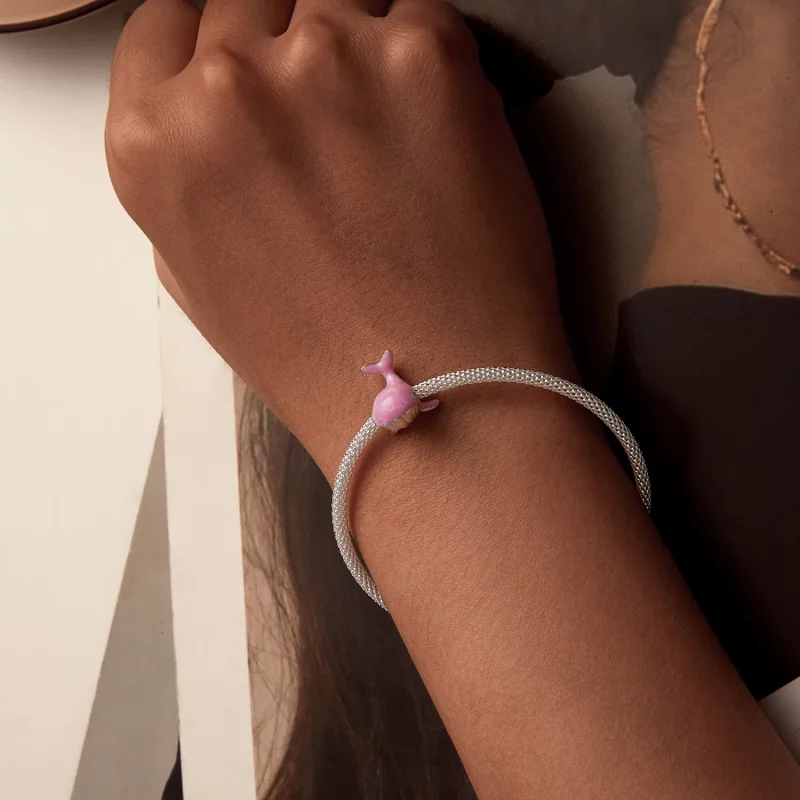 (afbeelding voor) PANDORA Stijl Roze Walvis Charm - SCC2707 - Bekijken 6