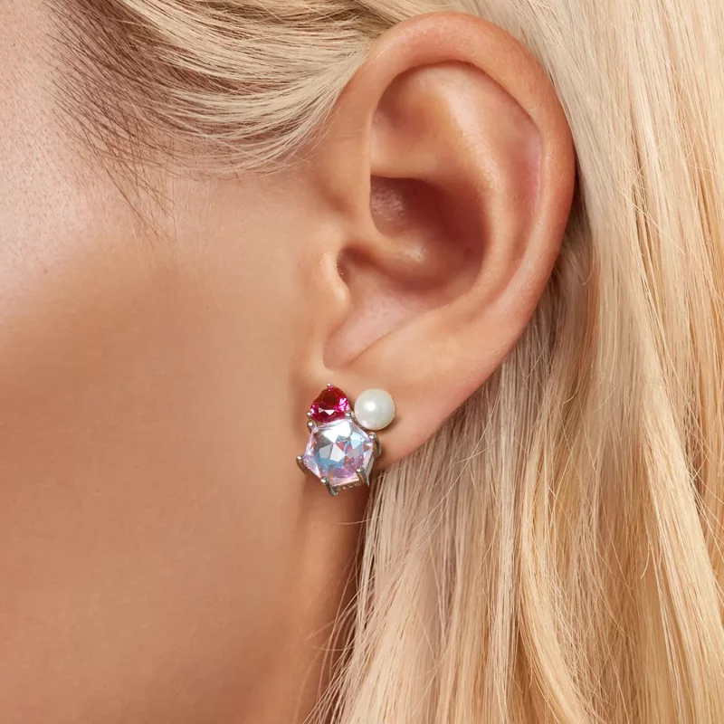 (afbeelding voor) PANDORA Stijl Roze Glinsterende Parel Oorbellen - SCE1697 - Bekijken 5