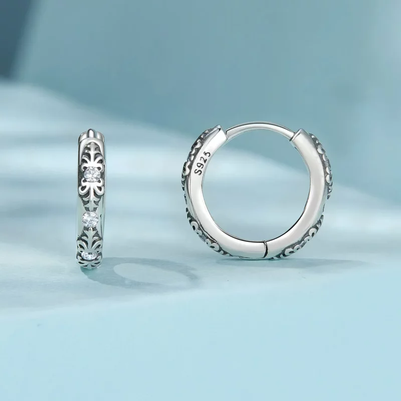 (afbeelding voor) PANDORA Stijl Retro Patroon Oorbellen - SCE1701 - Bekijken 2