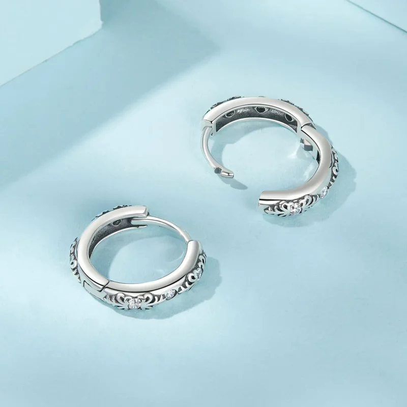 (afbeelding voor) PANDORA Stijl Retro Patroon Oorbellen - SCE1701 - Bekijken 4