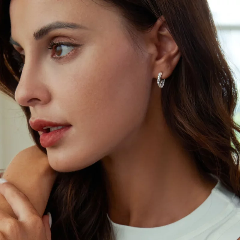 (afbeelding voor) PANDORA Stijl Retro Patroon Oorbellen - SCE1701 - Bekijken 6