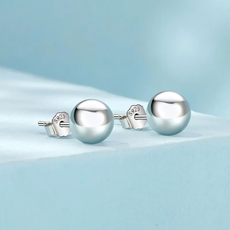 (afbeelding voor) PANDORA Stijl Kleine Bal Vormige Oorbellen - SCE1725-S - Bekijken 2