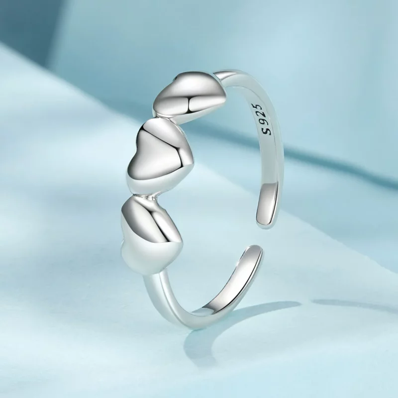 (afbeelding voor) PANDORA Stijl Hartvormige Open Ring - SCR1001-E - Bekijken 2