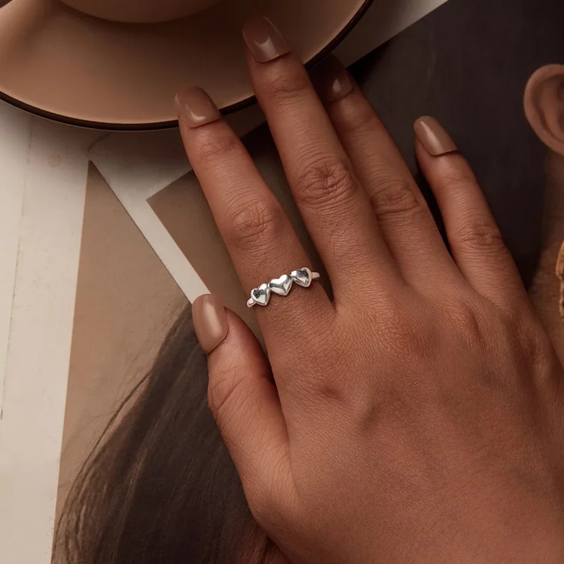 (afbeelding voor) PANDORA Stijl Hartvormige Open Ring - SCR1001-E - Bekijken 4