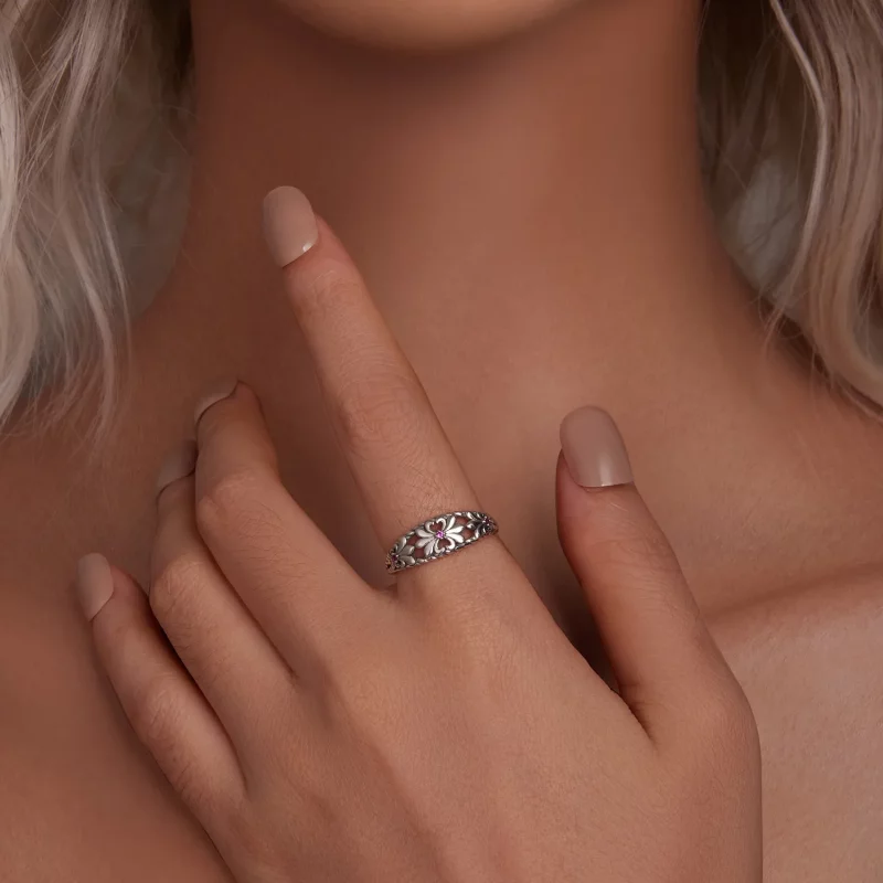 (afbeelding voor) PANDORA Stijl Iris Vintage Ring - SCR998 - Bekijken 5