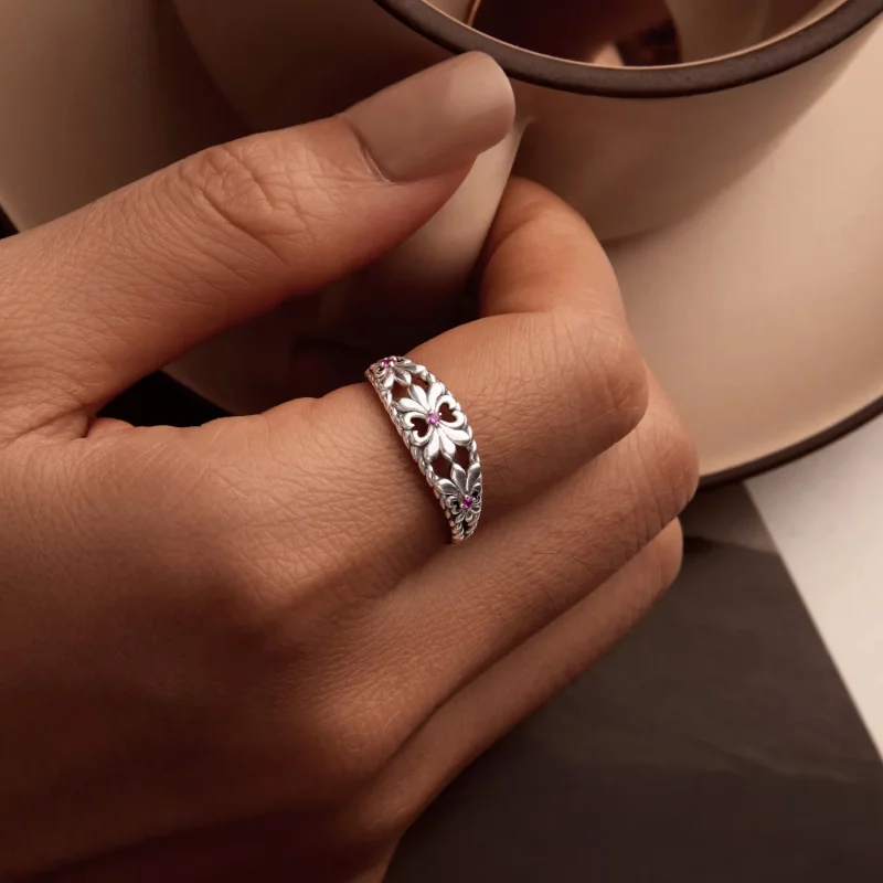 (afbeelding voor) PANDORA Stijl Iris Vintage Ring - SCR998 - Bekijken 7