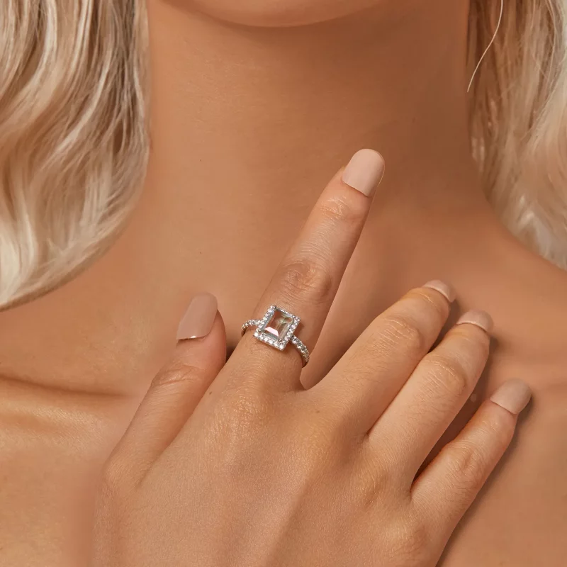 (afbeelding voor) PANDORA Stijl Meisjes Grote Centrale Steen Ring - SCR999 - Bekijken 5